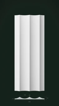 Гипсовая 3D панель Д8 1500х600 мм