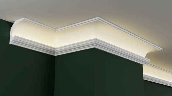 Карниз гипсовый профильный с подсветкой ГКС100.90.1
