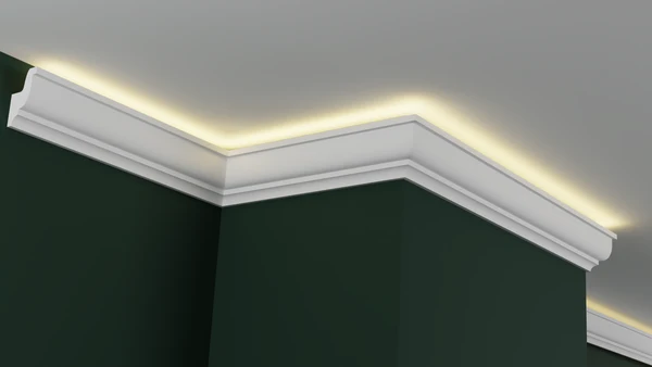 Карниз гипсовый профильный с подсветкой ГКС50.30.1