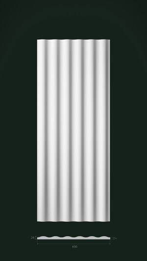 Гипсовая 3D панель Д2 1500х600 мм