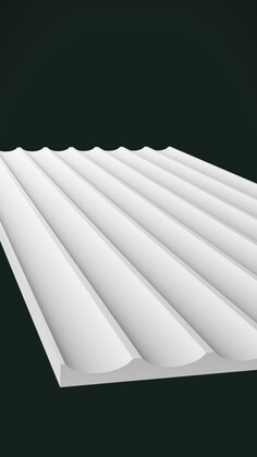 Гипсовая 3D панель Д6 1500х600 мм