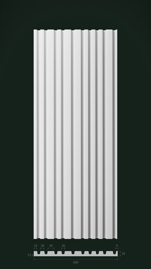 Гипсовая 3D панель Д18 1500х600 мм