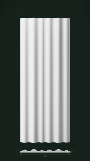 Гипсовая 3D панель Д21 1500х600 мм