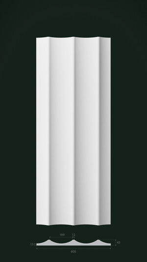 Гипсовая 3D панель Д8 1500х600 мм