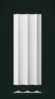 Гипсовая 3D панель Д8 1500х600 мм