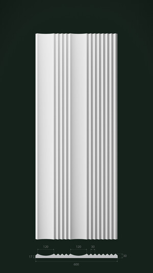 Гипсовая 3D панель Д10 1500х600 мм