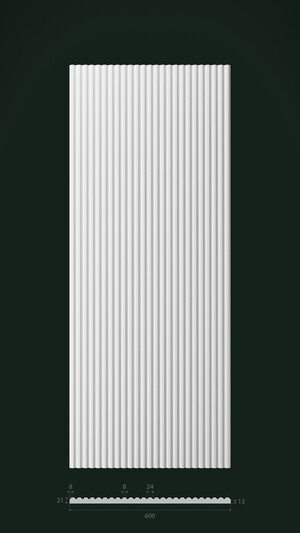 Гипсовая 3D панель Д12 1500х600 мм