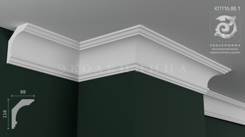Карниз гипсовый профильный КП116.88.1