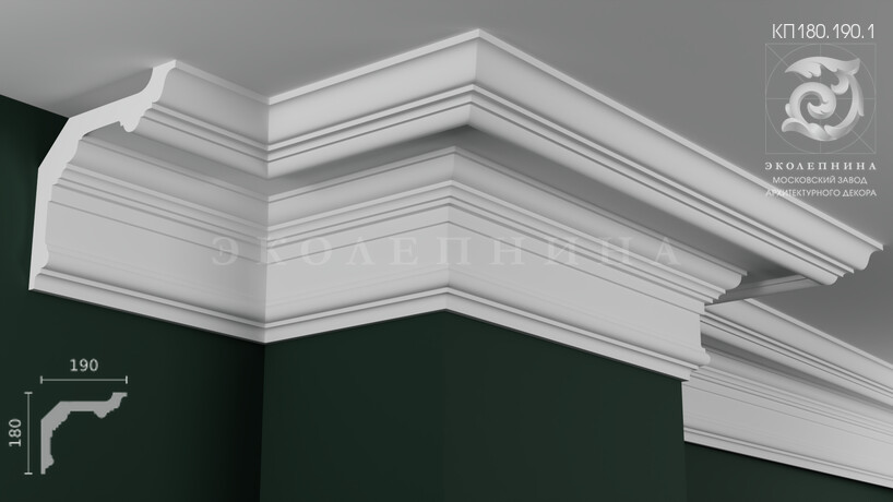 Карниз гипсовый профильный КП180.190.1