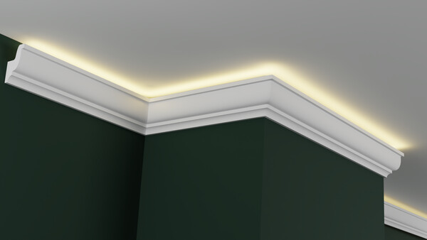 Карниз гипсовый профильный с подсветкой ГКС50.30.1