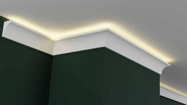 Карниз гипсовый профильный с подсветкой ГКС50.35.1