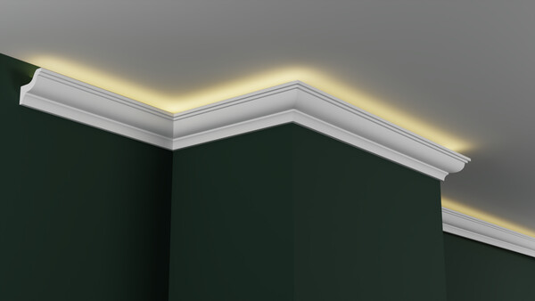 Карниз гипсовый профильный с подсветкой ГКС50.50.5