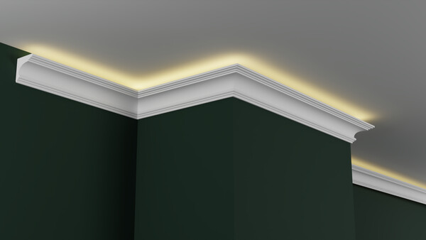 Карниз гипсовый профильный с подсветкой ГКС50.50.6