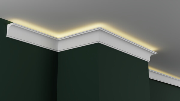 Карниз гипсовый профильный с подсветкой ГКС60.45.5