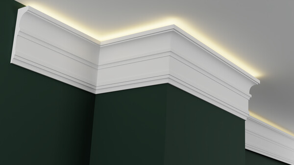 Карниз гипсовый профильный с подсветкой ГКС100.28.1