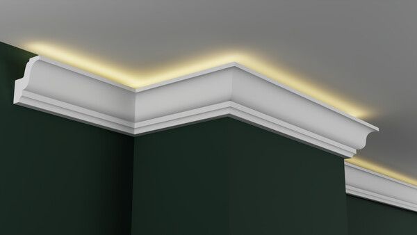 Карниз гипсовый профильный с подсветкой ГКС70.60.6