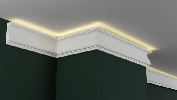 Карниз гипсовый профильный с подсветкой ГКС100.32.7