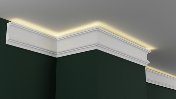 Карниз гипсовый профильный с подсветкой ГКС100.32.8