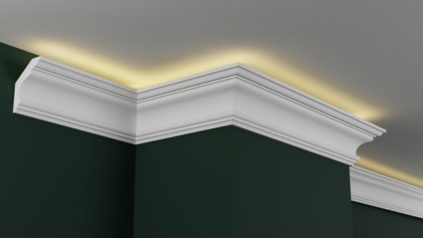 Карниз гипсовый профильный с подсветкой ГКС86.65.1