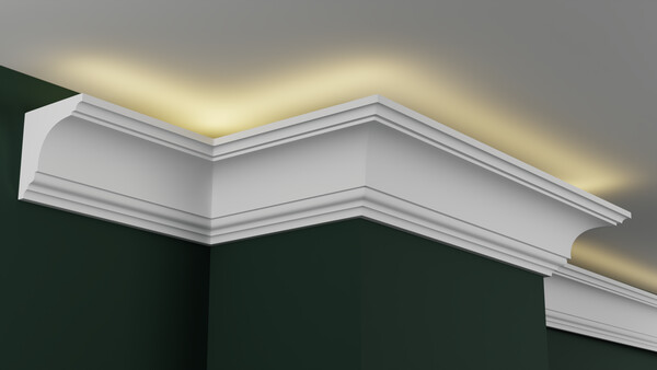 Карниз гипсовый профильный с подсветкой ГКС80.80.8