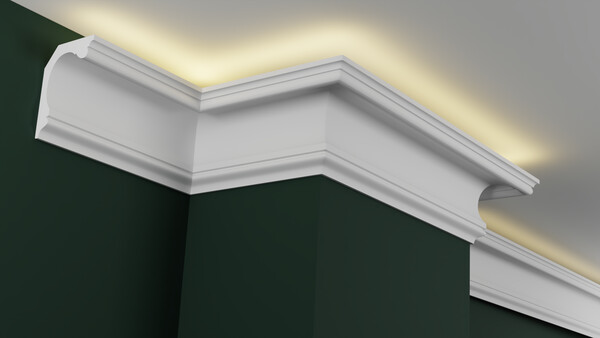 Карниз гипсовый профильный с подсветкой ГКС125.173.1