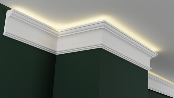 Карниз гипсовый профильный с подсветкой ГКС130.52.1