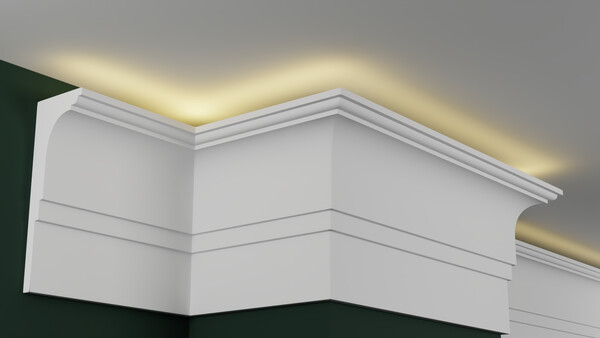 Карниз гипсовый профильный с подсветкой ГКС195.70.1