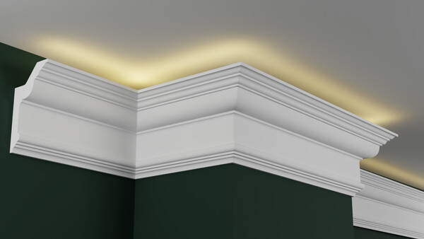 Карниз гипсовый профильный с подсветкой ГКС130.75.1