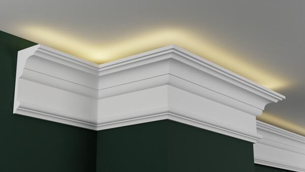 Карниз гипсовый профильный с подсветкой ГКС151.80.1