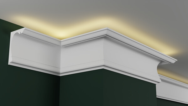 Карниз гипсовый профильный с подсветкой ГКС135.90.1