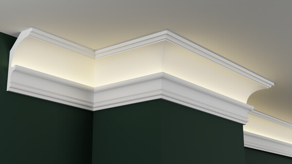 Карниз гипсовый профильный с подсветкой ГКС140.90.1
