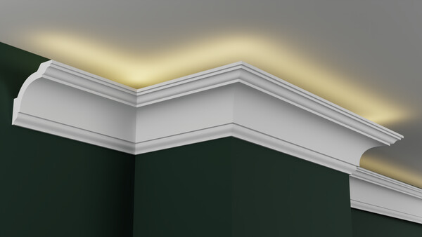 Карниз гипсовый профильный с подсветкой ГКС100.98.1