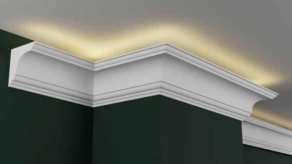 Карниз гипсовый профильный с подсветкой ГКС100.100.6