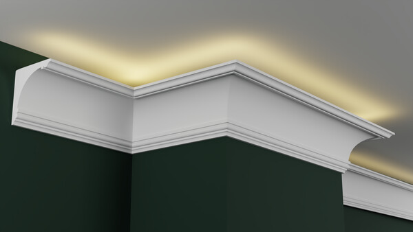 Карниз гипсовый профильный с подсветкой ГКС104.100.1