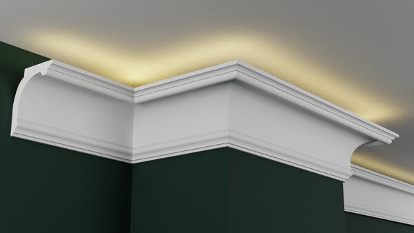 Карниз гипсовый профильный с подсветкой ГКС115.100.1