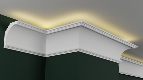 Карниз гипсовый профильный с подсветкой ГКС120.100.5