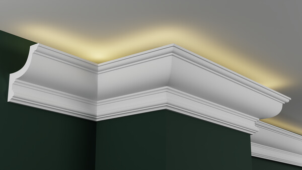 Карниз гипсовый профильный с подсветкой ГКС120.100.6