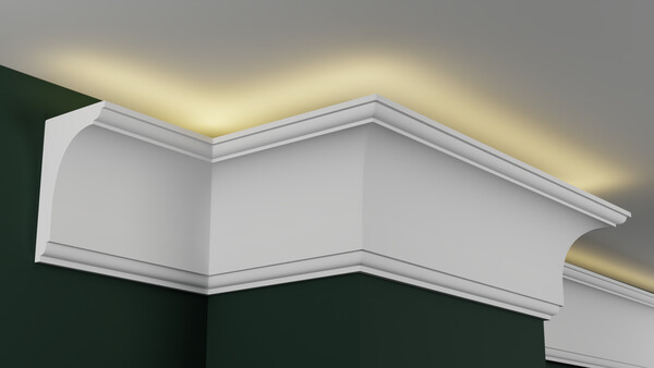 Карниз гипсовый профильный с подсветкой ГКС150.100.9