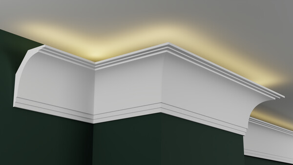 Карниз гипсовый профильный с подсветкой ГКС140.110.1