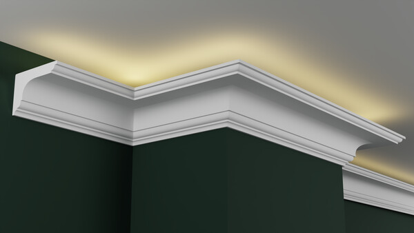 Карниз гипсовый профильный с подсветкой ГКС80.120.5