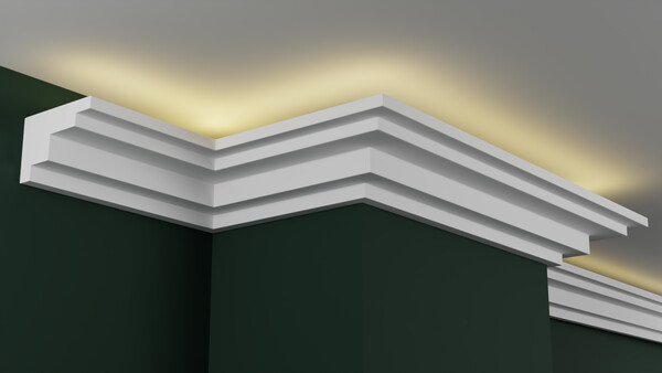 Карниз гипсовый профильный с подсветкой ГКС80.120.6