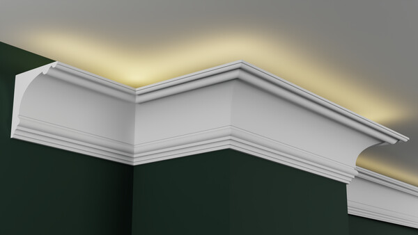 Карниз гипсовый профильный с подсветкой ГКС120.120.1