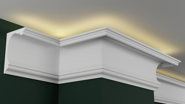 Карниз гипсовый профильный с подсветкой ГКС173.120.1