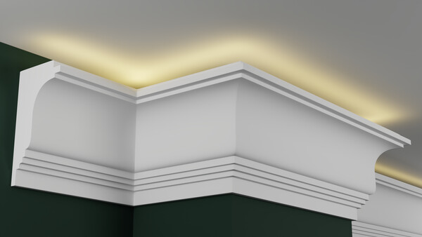 Карниз гипсовый профильный с подсветкой ГКС230.125.1