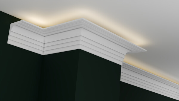 Карниз гипсовый профильный с подсветкой ГКС150.150.6