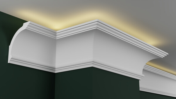 Карниз гипсовый профильный с подсветкой ГКС185.150.1