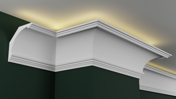 Карниз гипсовый профильный с подсветкой ГКС160.160.1