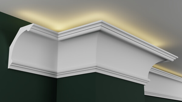 Карниз гипсовый профильный с подсветкой ГКС180.160.1