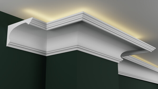 Карниз гипсовый профильный с подсветкой ГКС120.205.1