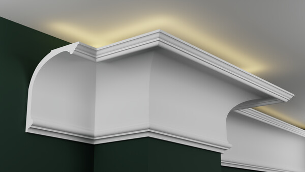 Карниз гипсовый профильный с подсветкой ГКС250.230.1